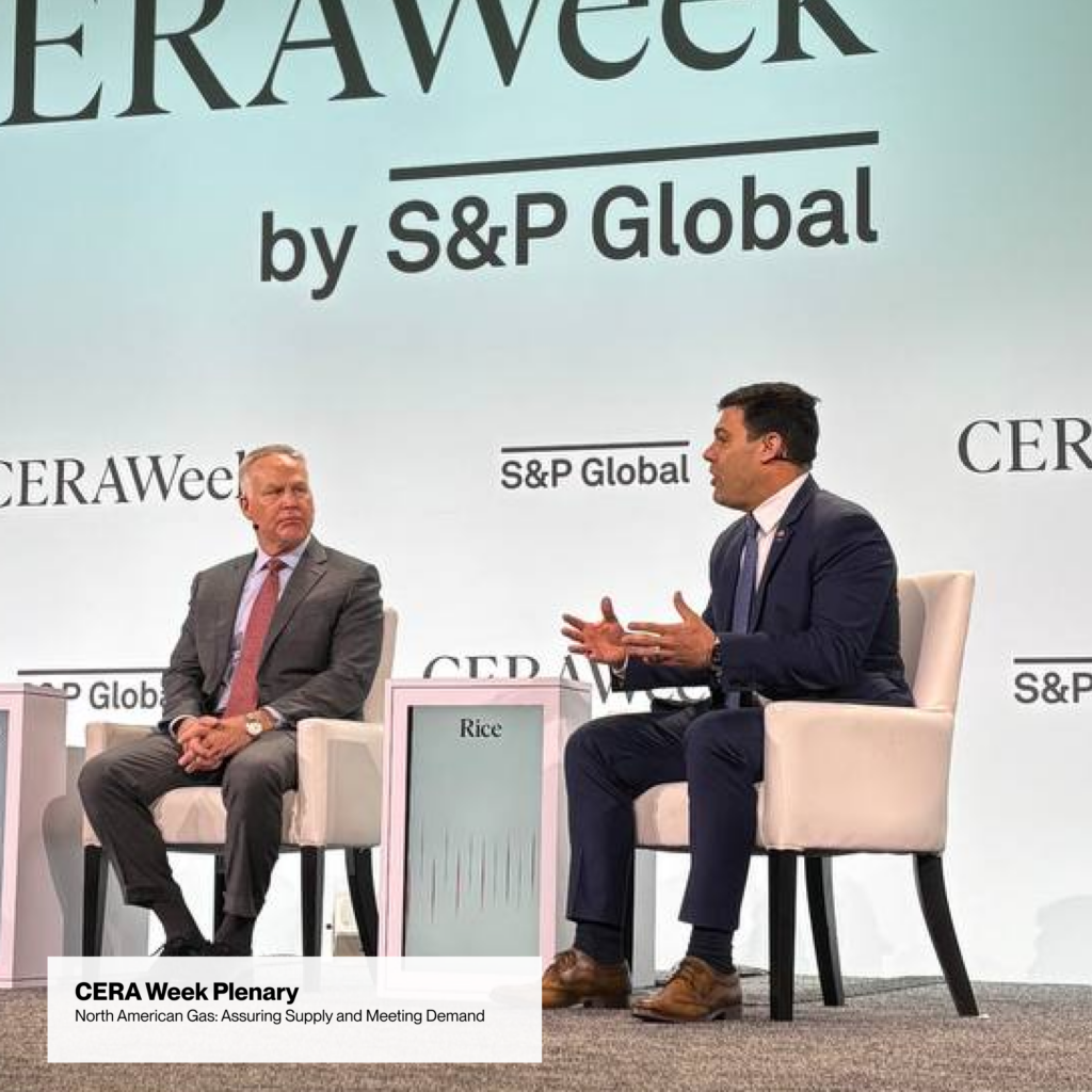 Toby Rice and Alan Armstrong during the CERAWeek panel, “The Future Role of Natural Gas in a Low Carbon World.”, March 20, 2024.