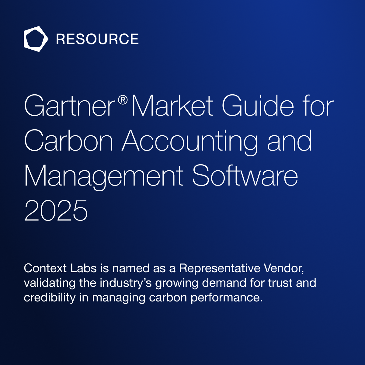 Gartner Market Guide for Carbon Accounting and Management Software 2025