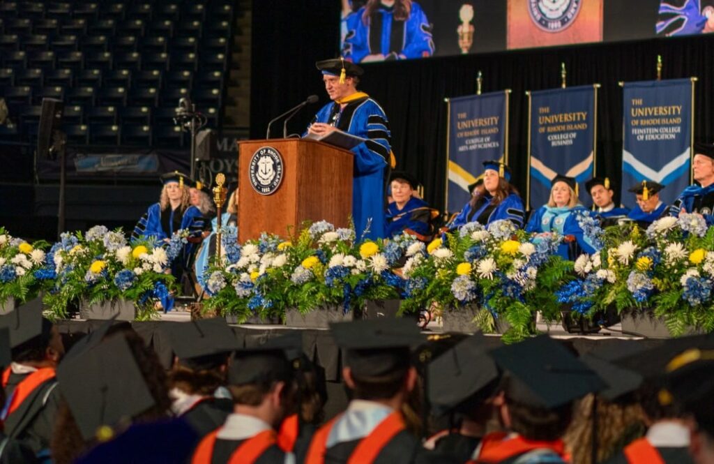 Context Labs CEO delivers commencement speech at the University of Rhode Island.